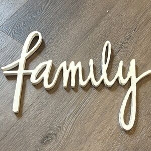 “Family” sign